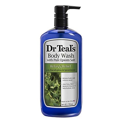 Dr Teal's Pure Epsom Salt Body Wash Relax & Relief with Eucalyptus & Spearmint 710 ml Cover