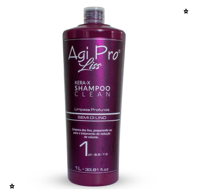Agi Pro Liss Brazilian Natural Keratin Hair Treatment Kit for Straightening Curls and Frizz, Reducing Dry Damage, Nourish and Hydrate Root to Tip, Support Color Treated Styles - 1 liter - 3 Steps (3 x 1000ml)