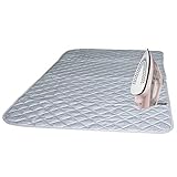 Magnetic Ironing Mat Blanket Ironing Board Replacement,Iron Board Alternative Cover/Quilted Washer Dryer Heat Resistant Pad/Portable Ironing Board Cover/Mat Grey 33'X 18'