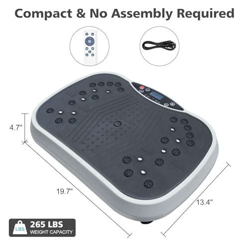 Plataforma Vibratoria para Ejercicio en Casa - Equipo de Entrenamiento para Pérdida de Peso y Tonificación en Gris miniatura 5