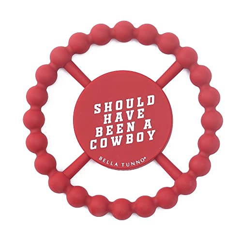 Image of Baby Teether by Bella Tunno, Silicone Teethers for Babies 3-6 Months, 6-12 Months, Baby Toys, Pacifier, Teething Relief, Boys, Girls, Cowboy