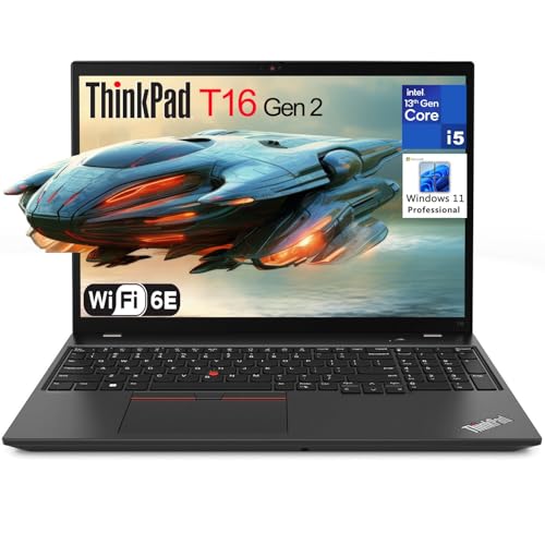 Image of Lenovo ThinkPad T16 Gen 2 16 inch FHD+ Business Laptop Computer, Intel 10-Core i5-1335U (Beat i7-1255U), 24GB DDR4 RAM, 1TB PCIe SSD, WiFi 6E, Bluetooth 5.3, Backlit Keyboard, Windows 11 Pro, AZ-XUT