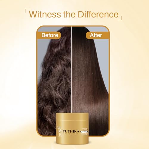 Image of Yuthika Professional Vertix Hydrolyzed Keratin Hair Mask for Women & Men (500ml), Deep Nourishment & Strengthen Dry & Damaged Hair