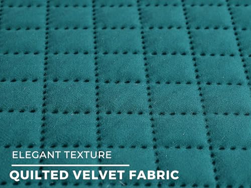 Image of Fashion Throw Quilt-Fully Covered 5 Seater Anti-Slip Quilted Sofa Covers for Living Room Sofa Slipcovers Furniture Cover Home Decor Teal