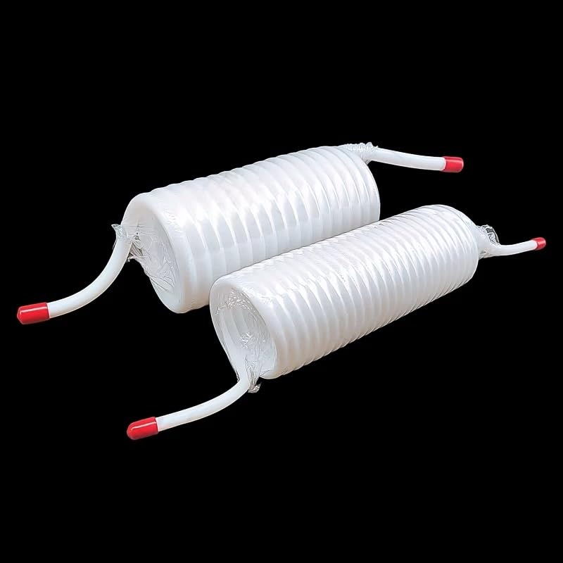 Tubo de resorte de PTFE, tubo de extensión en espiral 3/6/9M, temperatura -80-250°C | For resistencia química y a la temperatura. Ideal for transferencia de fluidos industriales.(6.35x4.35mmx6m)