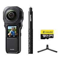 Insta360 ONE RS 1-Inch 360 Edition Kit Treppiede - Videocamera 6K 360 con due sensori da 1 pollice...