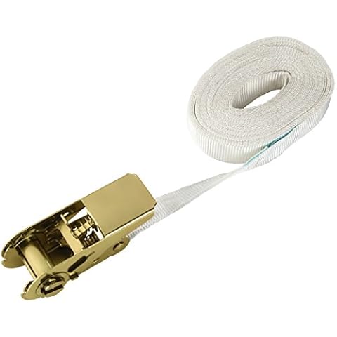 Xavax | Safety Lashing Strap with Ratchet for Laundry Drier | White Cover