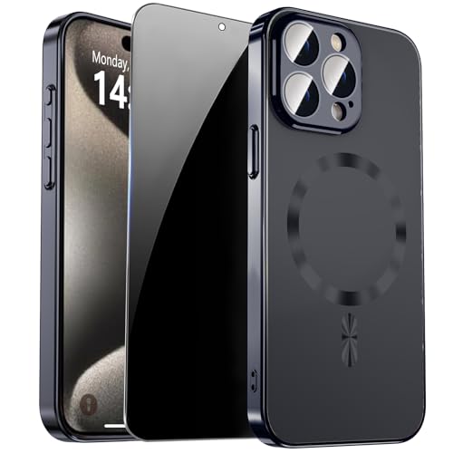 ZOZDOKG Magnetic for iPhone 15 Pro Max Case with Privacy Screen Protector & Built-in Camera...