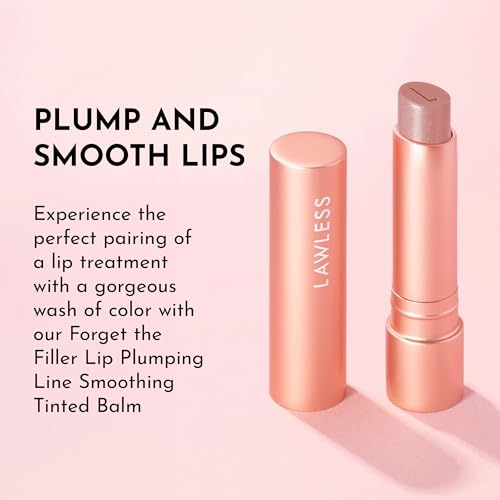 Lawless Forget the Filler Lip Plumping Line Smoothing Tinted Balm - Sweetie - Premium Tinted Lip Balm with Natural Ingredients to Plump and Smooth Lips for a Firmer, Fuller Look - 0.09 oz