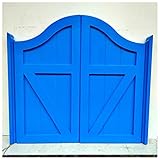 Pendeltür ist aus Massivholz.Die Oberfläche ist mit blauem Lack, hellen Farben und keinen Geruch beschichtet.