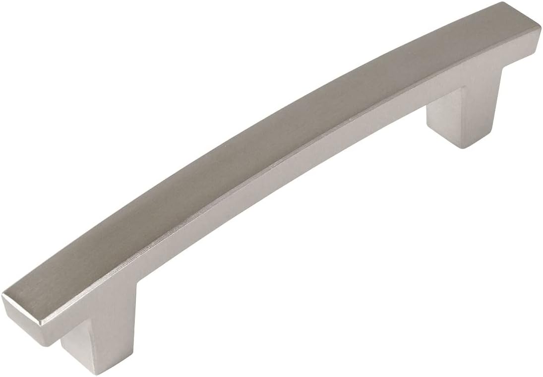 Cosmas 5 Pack 5236SN Satin Nickel Contemporary Cabinet Hardware Handle Pull - 3-1/2 Inch (89mm) (Hole Centers