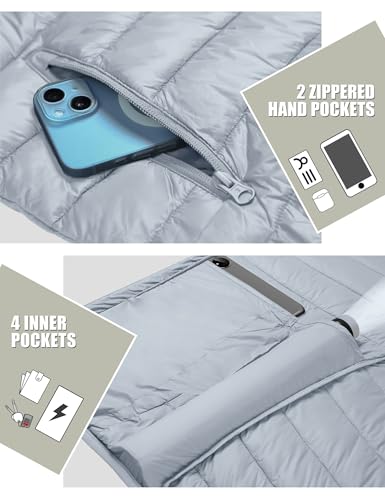 Image of Pioneer Camp Mens Lightweight Packable Puffer Jacket Hooded Insulated Thermal Puffy Winter Jackets for Running Travel