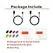 JIUJOJA 2Pack for Garmin Fenix 6/6 Pro/ 6 Sapphire/6 Solar Charging Sync Data Cable and 2Pcs Free HD Tempered Glass Screen Protector and 8pcs Color Charger Port Protector for Smart Watch