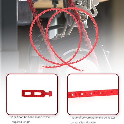 Image of 5FT Power Twist V Belt 3 /8-inch x 5 Feet Z Type, Industrial Rubber Adjustable Link Drive V-Belts for Lathes, Drill Press, Table Saws, Tractor Starter,3L Profile, 3 /8 inch Width, 60 inch Length