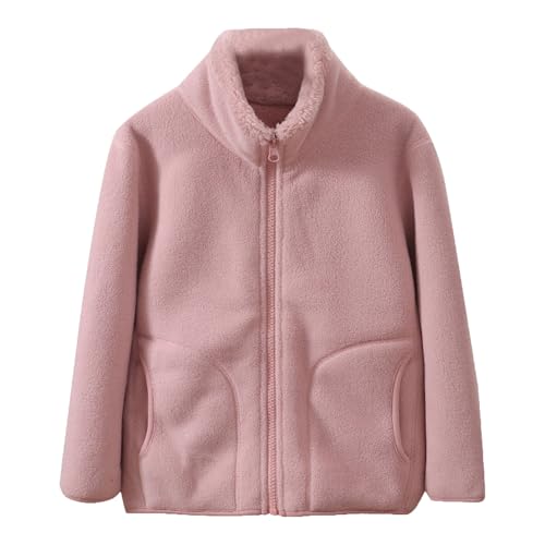 Children's fleece-lined thickened coat, suitable for older kids, warm and windproof, parent-child stand-collar cozy coat