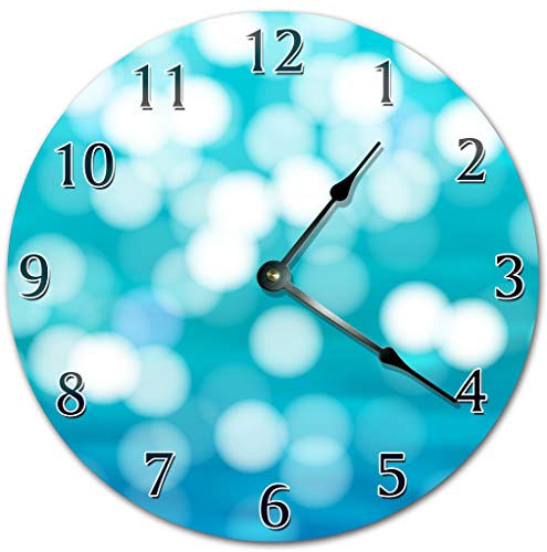 Reloj de pared decorativo azul de 10.5 pulgadas miniatura 1