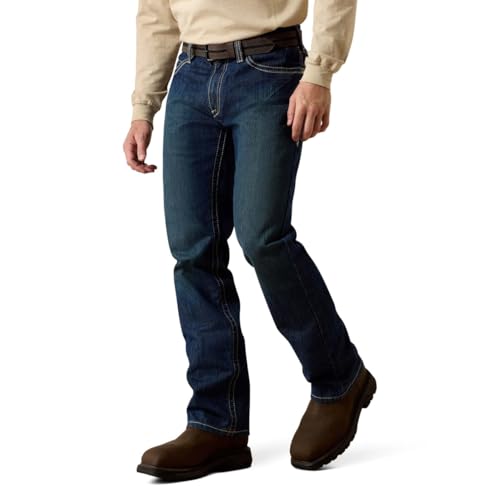 Ariat FR M4 Relaxed Boundary Boot Cut Jean 44W x 30L Shale