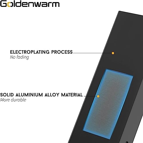Image of Goldenwarm 5 Pack 6-1 /4in Black Finger Edge Pulls for Kitchen Handles | Aluminum Alloy, Black Cabinet Handles, Edge Pulls for Cabinets, Matte Black Handles, For Drawers, Dressers, Screws Included