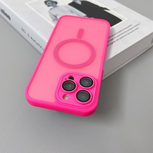Coque iPhone 15 Pro antichoc rose mate translucide compatible charge sans fil