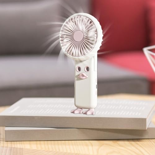 Ventilator mit Nebel, tragbarer Nebelventilator, Entenförmiger Handfächer- Sprühfächer- Dual- Sprühnebel- Ventilator, persönlicher Spray- Ventilator, wiederaufladbar über USB, tragbare-3