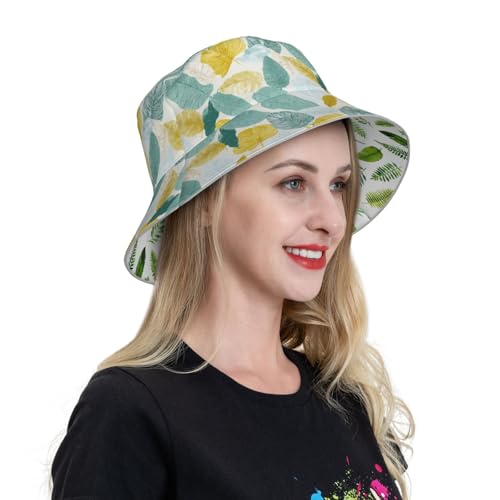 Image of Bucket Hat Double-Side-Wear Reversible Sun Hat Beach Travel Hiking for Women Men