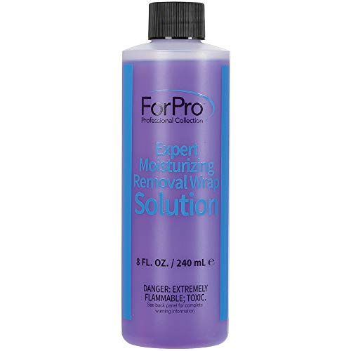 ForPro Expert Moisturizing Removal Wrap Solution, Removes All Gel Polish and Acrylic Residue, 8 Ounces