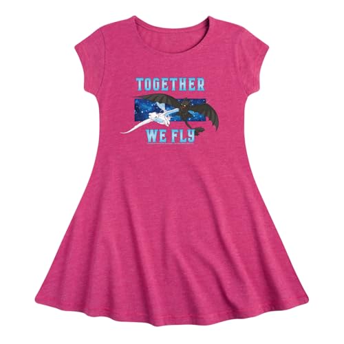 How to Train Your Dragon - Together We Fly - Toddler and Youth Girls Fit and Flare Dress