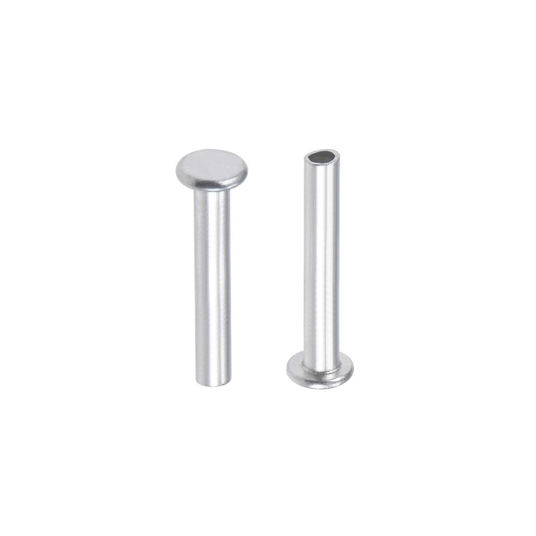 Aluminum Rivets - 100 Pack Semi-Tubular Rivets -10