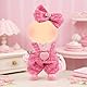 5 Pcs Rosa Puppe Kleidung für 17cm Puppen, Puppe Outfit Zubehör-Sets enthalten 1 Haarspange 1 Lätzchen Hosen 1 Tasche 1 Anhänger 1 Schuhe Junge und Mädchen Puppe