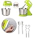 Frullatore a Colonna, per Cucina Cuocere la Torta Mini Crema all'uovo 2 * Battitori, 2 * Impastatrice a Mano Frusta 2 in 1 Miscelatore Elettrico Acciaio Inossidabile per Miscelatore, miscelazione, fr