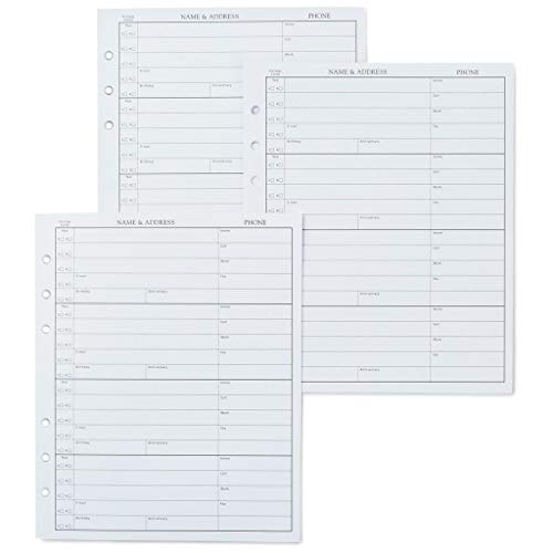 Hallmark - Address Book Refill Pages