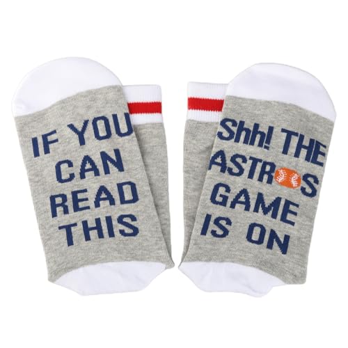 TSOTMO 2 Pairs Baseball Socks Funny Birthday Gift Baseball Fans Gift Game Day Socks For Men Players (ASTR socks)3
