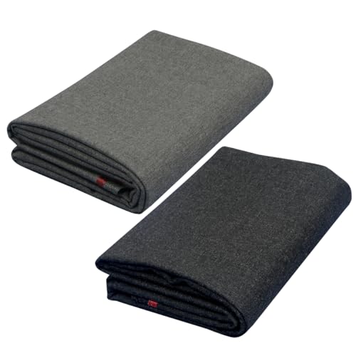Image of Abhi Fashion Men's Cotton Formal Unstitched Combo Trouser Fabric For Men (Pack Of 2)