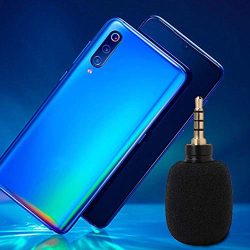 Oumij Microfono Mini EY-630A Microfono Portatile da 3,5 mm Jack per la Registrazione del Condensatore Microfono per Smartphone Mobile(Quadrupole Mono)