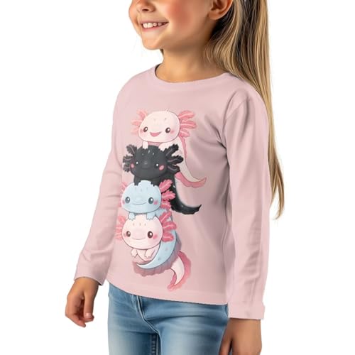 Girls Long Sleeve Graphic Shirt Crewneck Sports School Tee Tops2