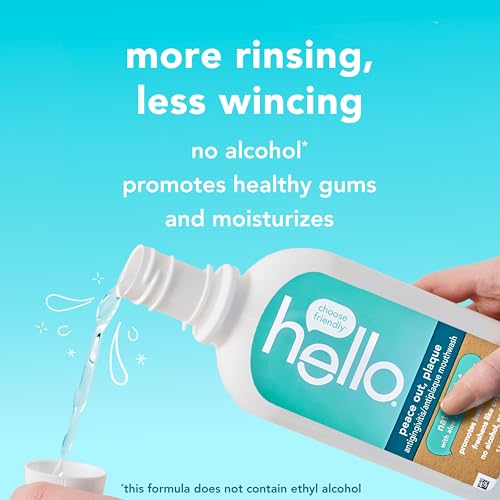 Hello Peace Out Plaque, Antigingivitis Alcohol Free Mouthwash, Natural Mint with Aloe Vera and Coconut Oil, Fluoride Free, Vegan, SLS Free and Gluten Free, 16 Ounce (Pack of 3) - Image 6