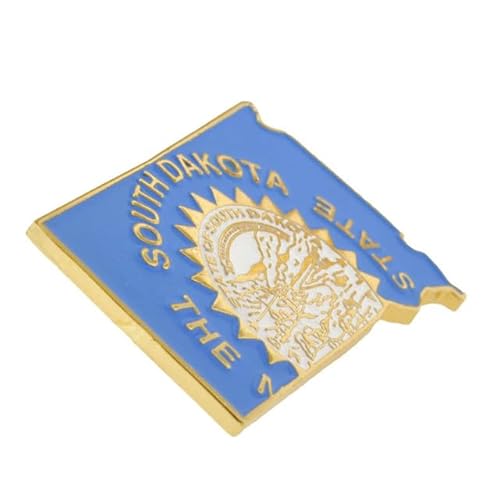 image for PinMart South Dakota Shape Flag Lapel Pin – Complete United States o