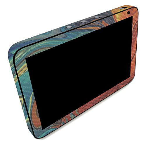 Image of MightySkins Carbon Fiber Skin Compatible with Amazon Echo Show 8 (Gen 2) - Lava Water | Protective, Durable Textured Carbon Fiber Finish | Easy to Apply | Made in The USA