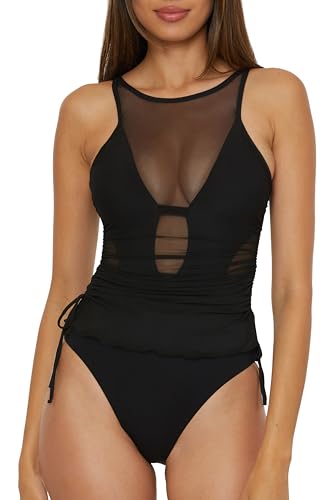 BECCA Women's Muse One Piece Swimsuit, High Neck, Bathing Suits