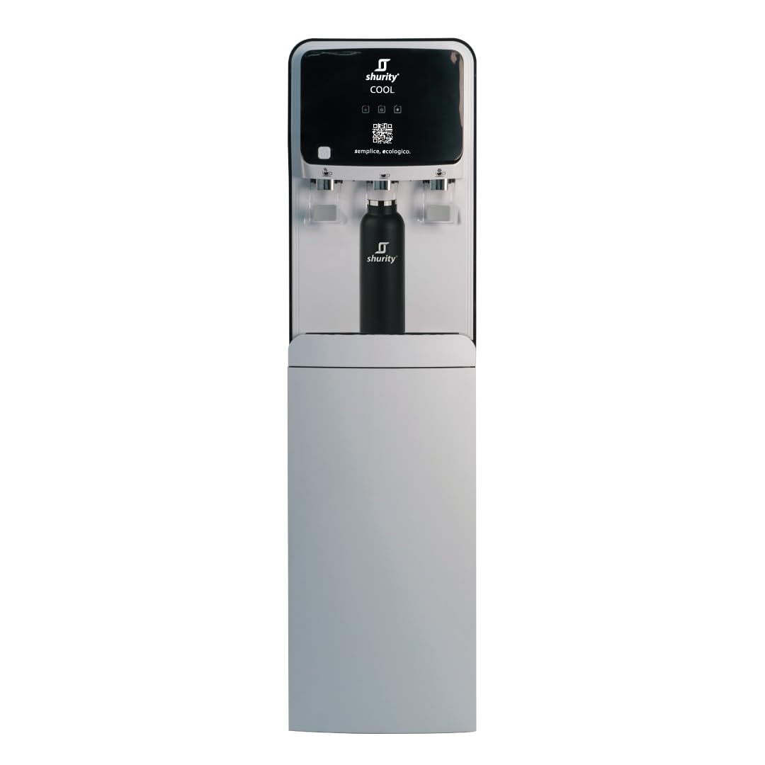 Shurity Cool refrigeratore colonnina 3 vie acqua fredda, calda, ambiente con Osmosi Inversa
