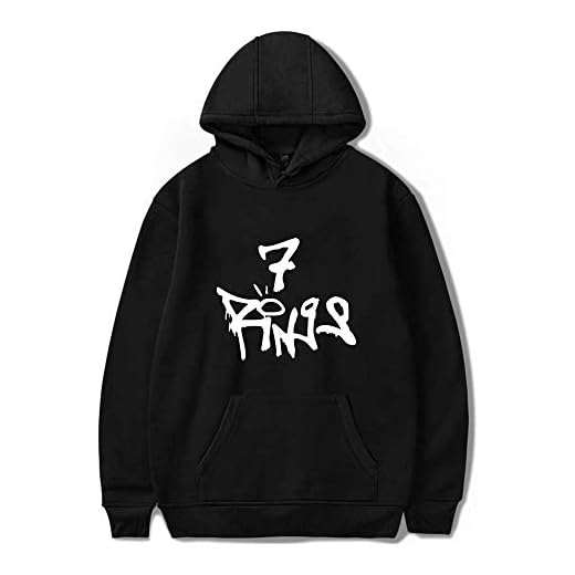 nuannuan 3D-tryck Ariana Grande sweatshirt flickor sportkläder söt topp tröja huvtröja söt sångare flicka lång dam ledig ledig ledig XXS-4XL, svart, S