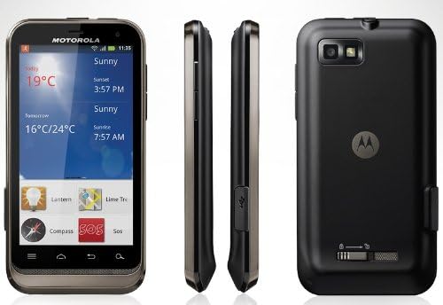 Motorola Defy XT535 multiple views: front, side, and back