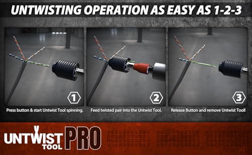 Untwist Tool PRO-COMBO Quickly Separates CAT5e, CAT6, CAT6A, & CAT7 - 第 12/14 張圖片