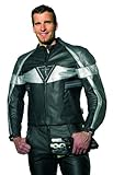Racer Corium Lederjacke, Schwarz-Silber, Größe 58