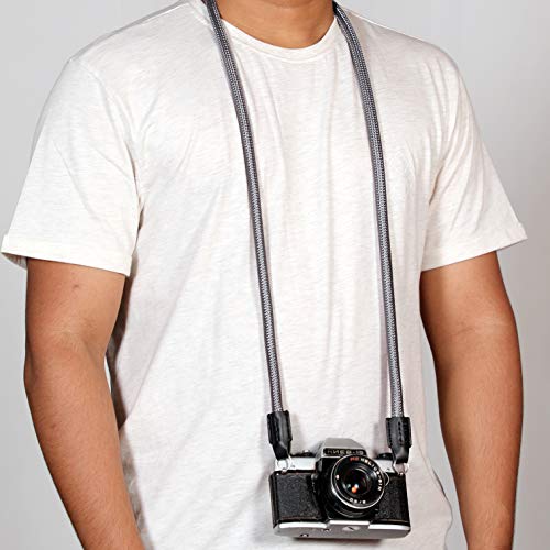 Image of Xaperture Rope Camera Neck Straps for DSLR /SLR and mirrorless Cameras (125cm, Grey)
