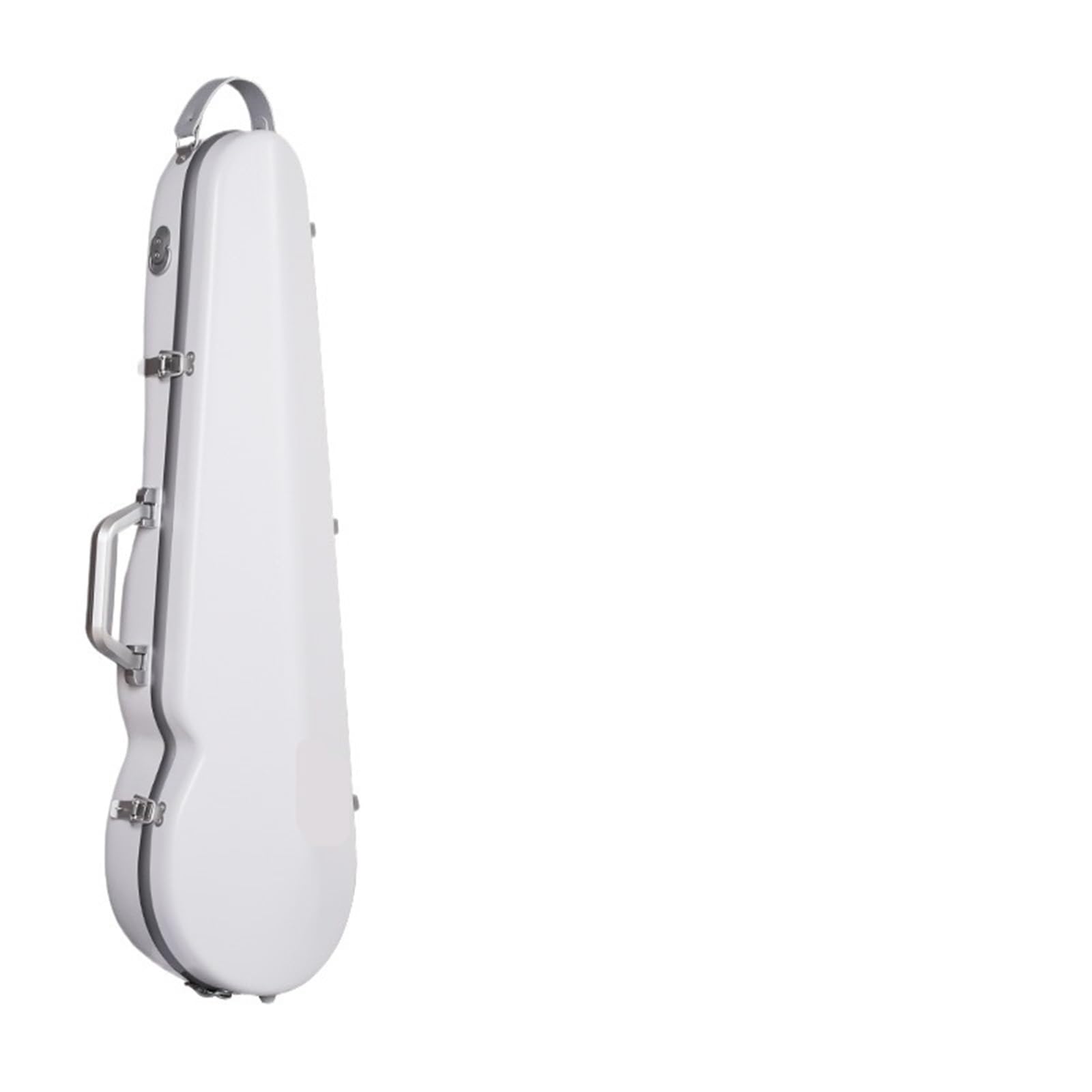 Custodia Per Violino Peso Netto 1,7kg Antigraffio E Resistente All'usura 3/4 4/4 Disponibile Con Chiusura A Combinazione Bordo Grigio Custodia professionale per violino(White)