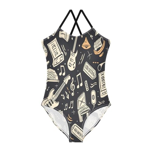 Rock Music Girls One-Piece Swimsuit Beach Bathing Suit