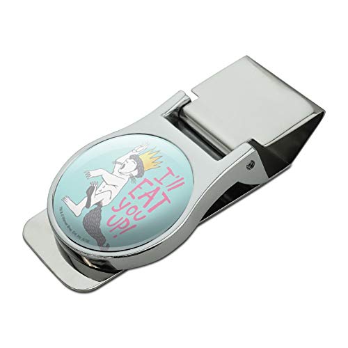 Where the Wild Things Are Eat You Up Satin Chrome Plated Metal Money Clip