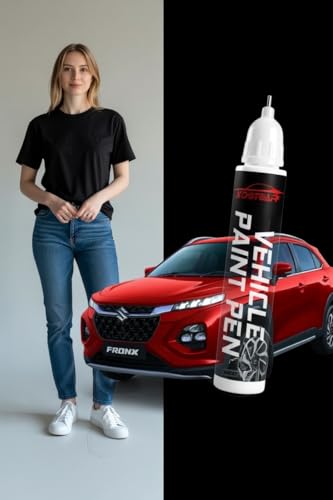 Image of xdotoar Touch Up Paint Pen for Maruti Suzuki Fronx Opulent Red (WBG) | 2-in-1 Car Scratch Remover | Automotive 2K Paint Repair Pen | Quick Dry Touch Up Paint for Chips, Scratches & Scuffs