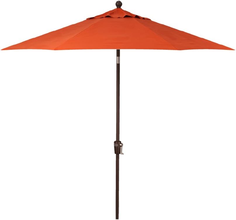 9-Foot Treasure Garden (Model 920) Push Button-Tilt Market Umbrella with Bronze Frame and Obravia2 Fabric: Sunset